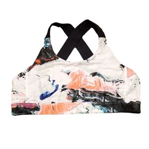 Lululemon 12 Womens Marble Swirl Sports Bra